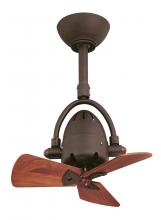  DI-TB-WD - Diane oscillating ceiling fan in Textured Bronze finish with solid mahogany tone wood blades.