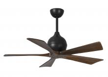  IR5-BK-WA-42 - Irene-5 five-blade paddle fan in Matte Black finish with 42" solid walnut tone blades.