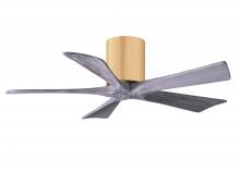  IR5H-LM-BW-42 - Irene-5H three-blade flush mount paddle fan in Light Maple finish with 42” Barn Wood tone blades