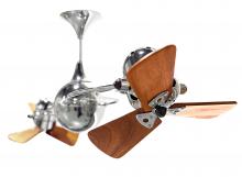  IV-CR-WD - Italo Ventania 360° dual headed rotational ceiling fan in polished chrome finish with solid susta