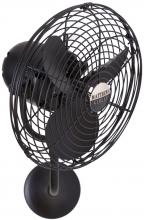  MP-BK-MTL - Michelle Parede vintage style wall fan in matte black finish.