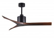  MW-BK-WA-52 - Mollywood 6-speed contemporary ceiling fan in Matte Black finish with 52” solid walnut tone blad