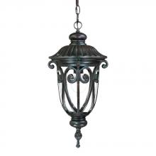  2116MM - Naples Collection Hanging Lantern 1-Light Outdoor Marbleized Mahogany Light Fixture