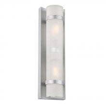  4701BS - Apollo Collection Wall-Mount 2-Light Outdoor Brushed Silver Light Fixture