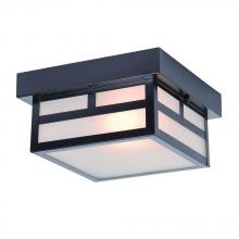  4708BK - Artisan Collection Ceiling-Mount 1-Light Outdoor Matte Black Light Fixture