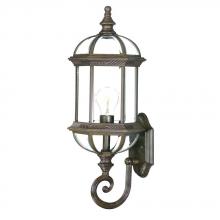  5272BW - Dover Collection Wall-Mount 1-Light Outdoor Burled Walnut Light Fixture