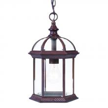  5276BW - Dover Collection Hanging Lantern 1-Light Outdoor Burled Walnut Light Fixture