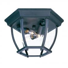  5602BK - Flushmount Collection Ceiling-Mount 3-Light Outdoor Matte Black Light Fixture