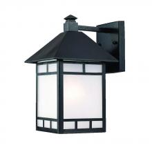  9022BK - Artisan Collection Wall-Mount 1-Light Outdoor Matte Black Light Fixture