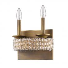  IN41012RB - Ava 1-Light Raw Brass Sconce With Rope And Crystal Accents