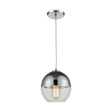  10492/1 - Revelo 1-Light Mini Pendant in Polished Chrome with Clear and Chrome-plated Glass