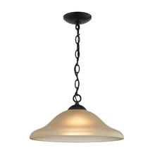  1201PL/10 - Conway Conway 1-Light in Oil Rubbed Bronze with Light Amber Glass