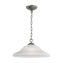  1201PL/20 - Conway 1-Light Mini Pendant in Brushed Nickel with White Glass
