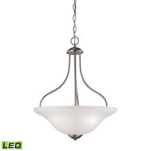  1203PL/20-LED - Conway 3-Light Pendant in Brushed Nickel with LED Option