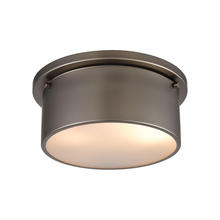  12110/2 - 2-Light Flush Mount in Black Nickel with Frosted Glass