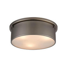  12111/3 - 3-Light Flush Mount in Black Nickel with Frosted Glass