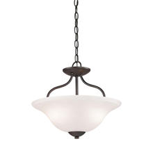  1252CS/10 - Conway 2-Light Semi Flush Mount in Oil Rubbed Bronze with White Glass