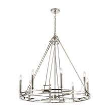  16343/8 - Bergamo 8-Light Chandelier in Polished Nickel