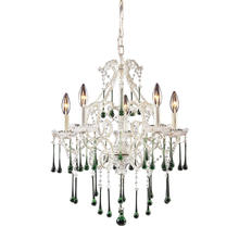  4002LIME - Opulence - LIME CRYSTAL SET for 5-LIGHT CHANDELIER