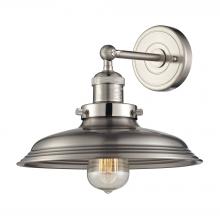  55020/1 - Newberry 1-Light Wall Lamp in Satin Nickel with Matching Shade