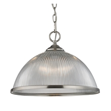 7691PL/20 - Liberty Park 1-Light Pendant in Brushed Nickel with Prismatic Clear Glass