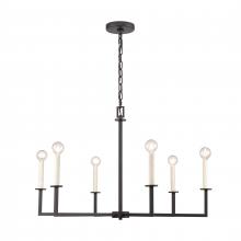 ELK Home Plus 89876/6 - Dunne 30'' Wide 6-Light Chandelier - Matte Black