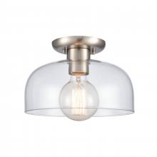 ELK Home Plus 89944/1 - Brewer 10'' Wide 1-Light Semi Flush Mount - Brushed Nickel