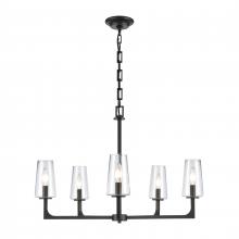 ELK Home Plus 89965/5 - Fitzroy 28'' Wide 5-Light Chandelier - Matte Black