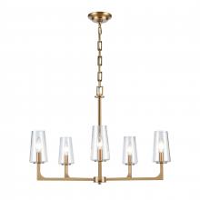ELK Home Plus 89975/5 - Fitzroy 28'' Wide 5-Light Chandelier - Lacquered Brass
