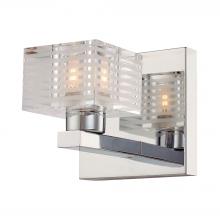  BV311-90-15 - Quatra 1-Light Vanity Lamp in Chrome with Clear and Frosted Glass