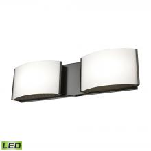  BVL912-10-45 - Pandora 2-Light Vanity Sconce in Oiled Bronze with Opal Glass - Integrated LED