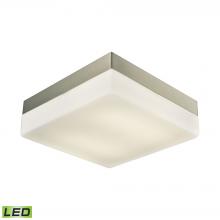  FML2030-10-16M - Wyngate 2-Light Square Integrated LED Flush Mount in Satin Nickel with Opal Glass - Large