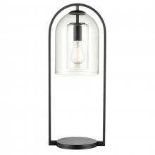  S0019-9580 - Bell Jar 28'' High 1-Light Desk Lamp - Matte Black