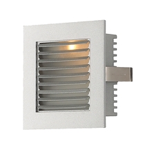  WLE-104 - Step Lt - Wall Recessed, New Const (LED) w/lamp with Louvered fplate/Grey trim