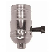  80/1003 - 3-Way (2 Circuit) Turn Knob Socket With Removable Knob; 1/8 IPS; Aluminum; Nickel Finish; 250W; 250V