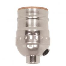  80/1373 - Short Keyless Socket With Side Outlet; 1/8 IPS; Aluminum; Nickel Finish; 660W; 250V