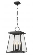  521CHB-BK - 4 Light Outdoor Chain Mount Ceiling Fixture