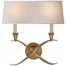 Visual Comfort & Co. Signature Collection CHD 1191AB-NP - Cross Bouillotte Large Sconce