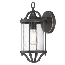  6113500 - Wall Fixture Oil Rubbed Bronze Finish with Highlights Clear Seeded Glass