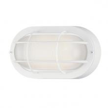  6113600 - Dimmable LED Wall Fixture Textured White Finish White Glass Lens