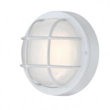  6113900 - Dimmable LED Wall Fixture Textured White Finish White Glass Lens
