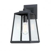  6114200 - Wall Fixture Textured Black Finish Clear Seeded Glass