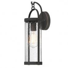  6114500 - Wall Fixture Oil Rubbed Bronze Finish with Highlights Clear Seeded Glass