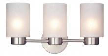  6227900 - 3 Light Wall Fixture Brushed Nickel Finish Frosted Seeded Glass
