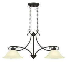  6305900 - 2 Light Island Pendant Oil Rubbed Bronze Finish Frosted Glass