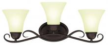  6306900 - 3 Light Wall Fixture Oil Rubbed Bronze Finish Frosted Glass