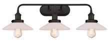 6336500 - 3 Light Wall Fixture Oil Rubbed Bronze Finish Frosted Opal Glass
