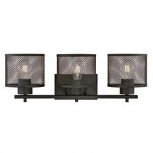  6371000 - 3 Light Wall Fixture Oil Rubbed Bronze Finish Mesh Shades