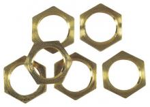  7062100 - 6 Hex Nuts Solid Brass