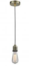 Innovations Lighting 100AB-10BW-0AB - Whitney - 1 Light - 2 inch - Antique Brass - Cord hung - Mini Pendant